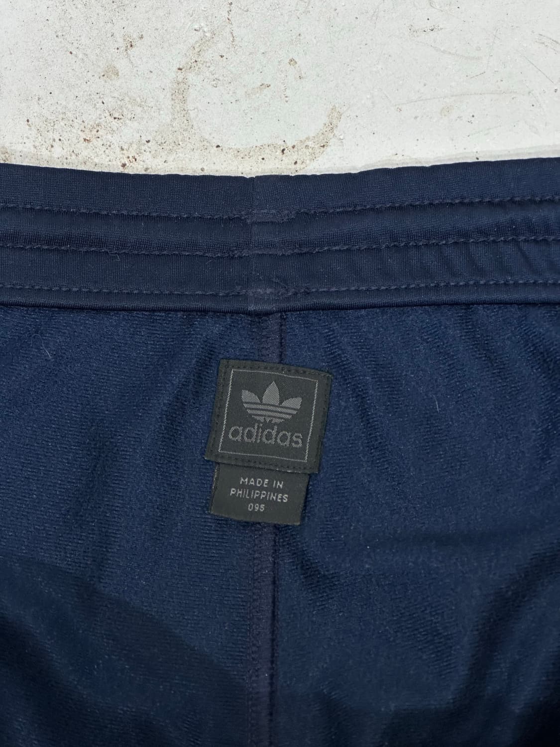 90s 아디다스 네이비 화이트 삼선 파이어버드 와이드 트레이닝 팬츠 상품이미지7