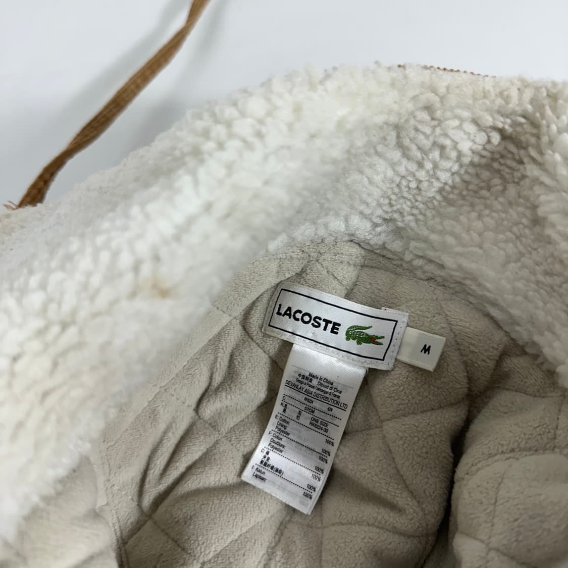 M 57CM 라코스테 코듀로이 군밤모자 트루퍼햇  상품이미지5