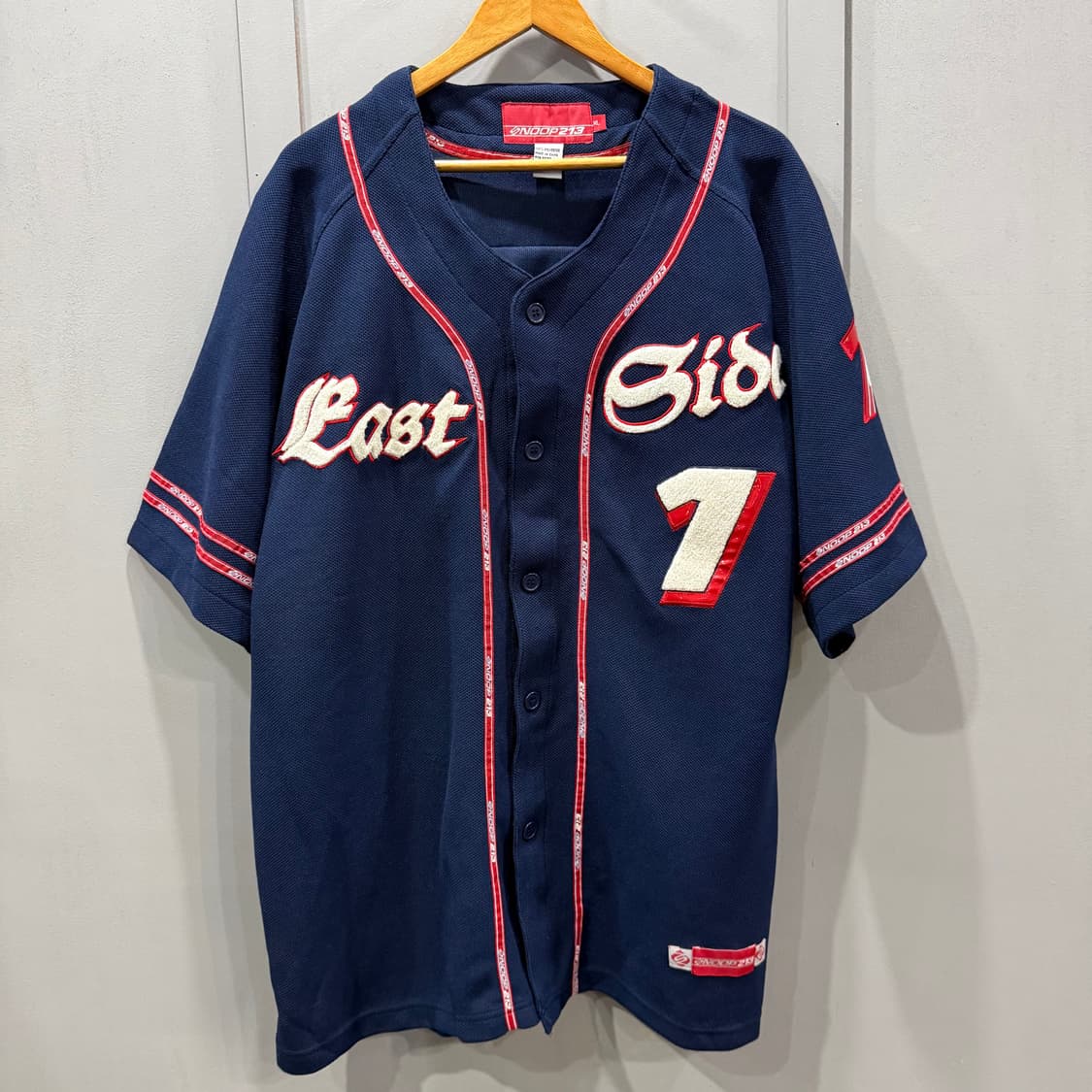 XL 스눕독 SNOOP213 East Side 베이스볼 져지 반팔 티셔츠 상품이미지8