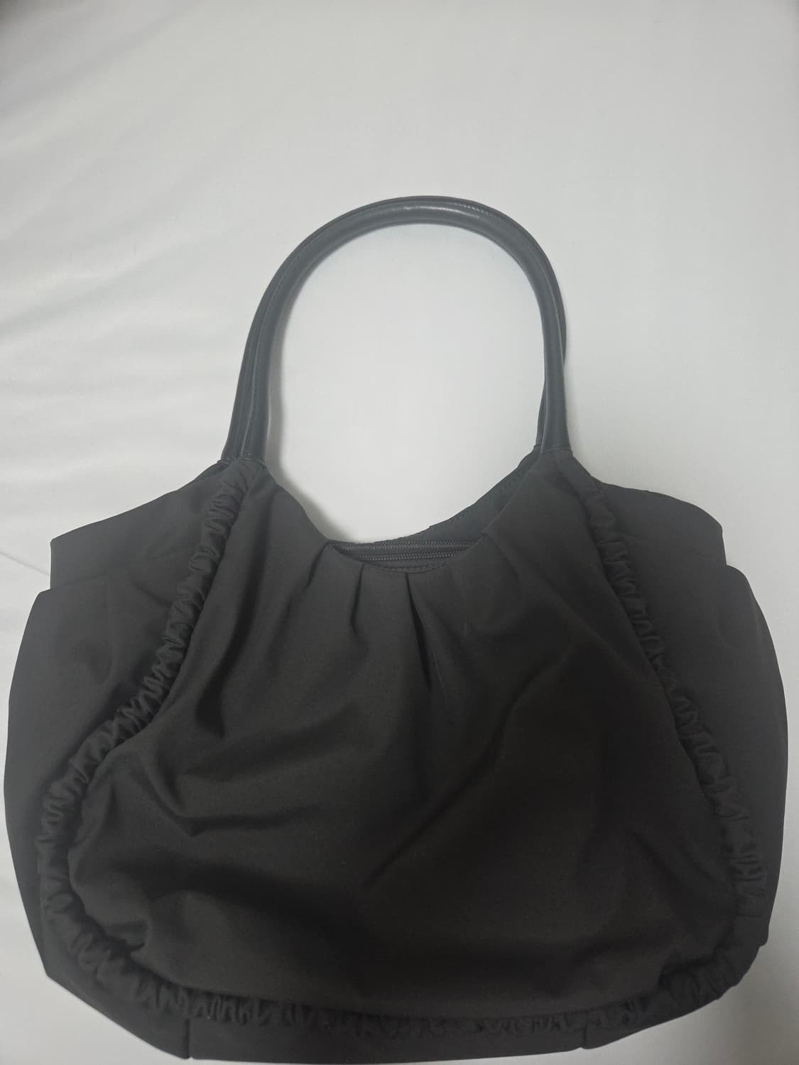 Yohji Yamamoto 요지야마모토 나일론 셔링 숄더백 토트백 차콜 상품이미지3