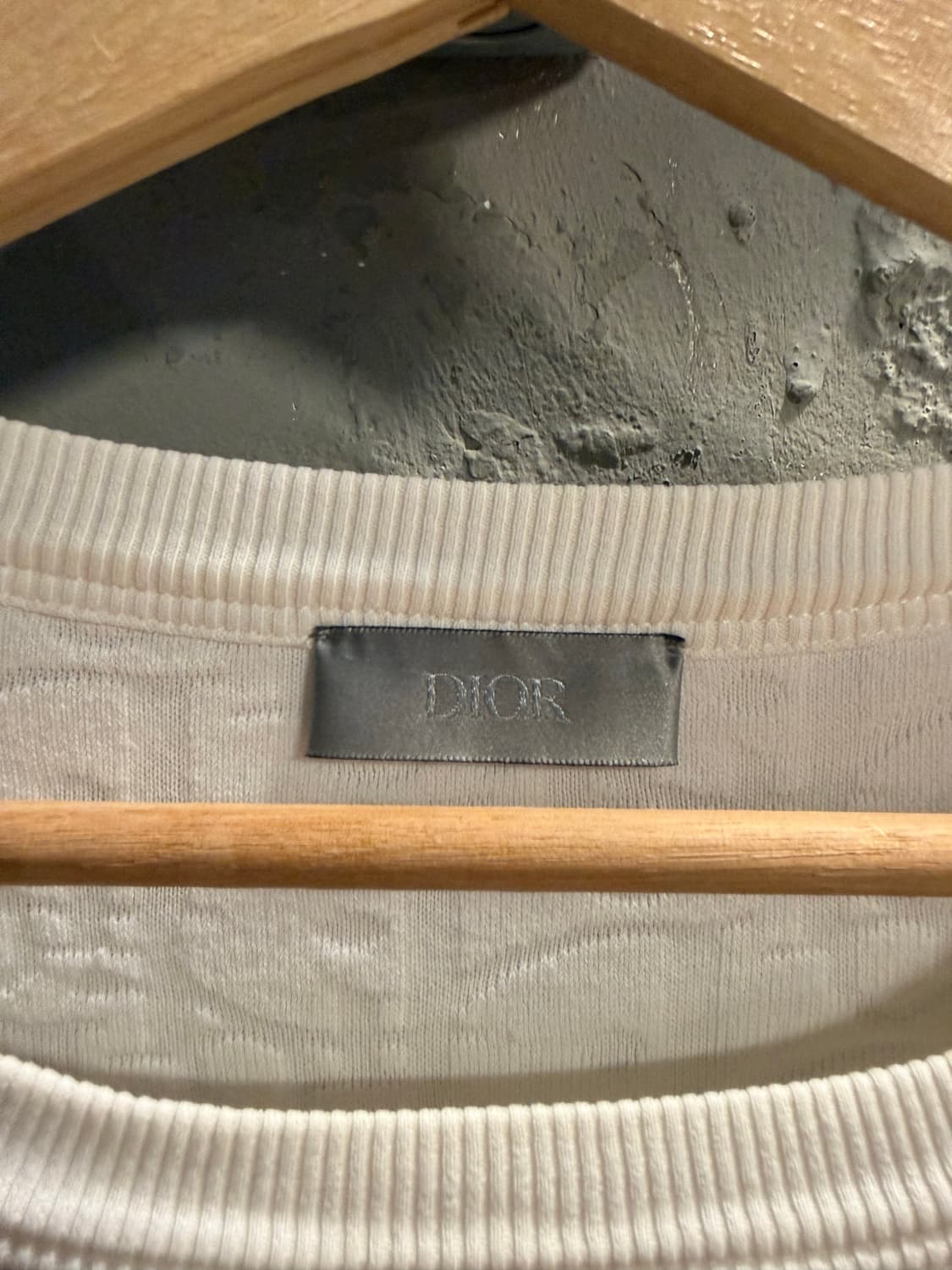 XL 디올DIOR 오블리크 테리 반팔 티셔츠 화이트 상품이미지5