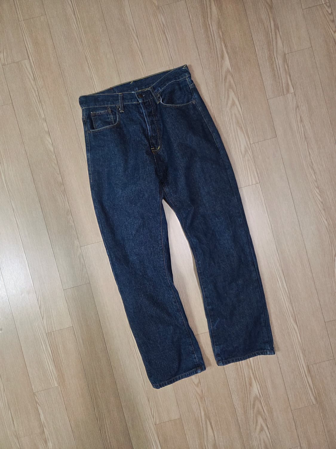 에비수 빅 플라워 셀비지 데님 팬츠 상품이미지4