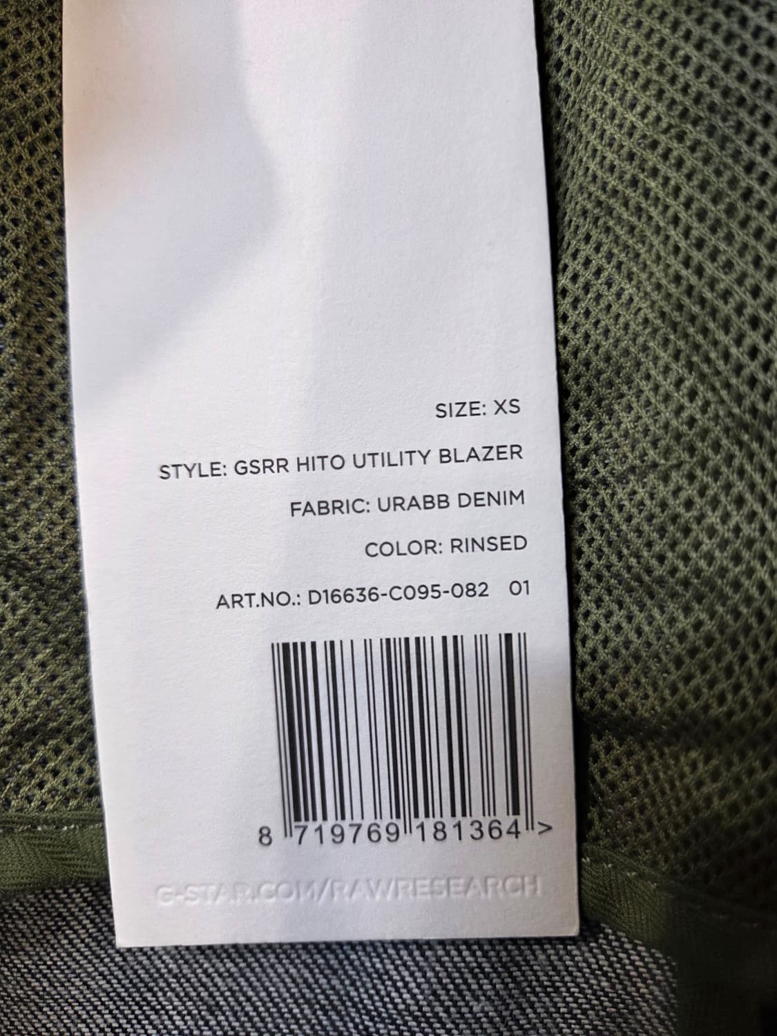 G-Star RAW 데님 워크웨어 자켓(XS) 상품이미지8
