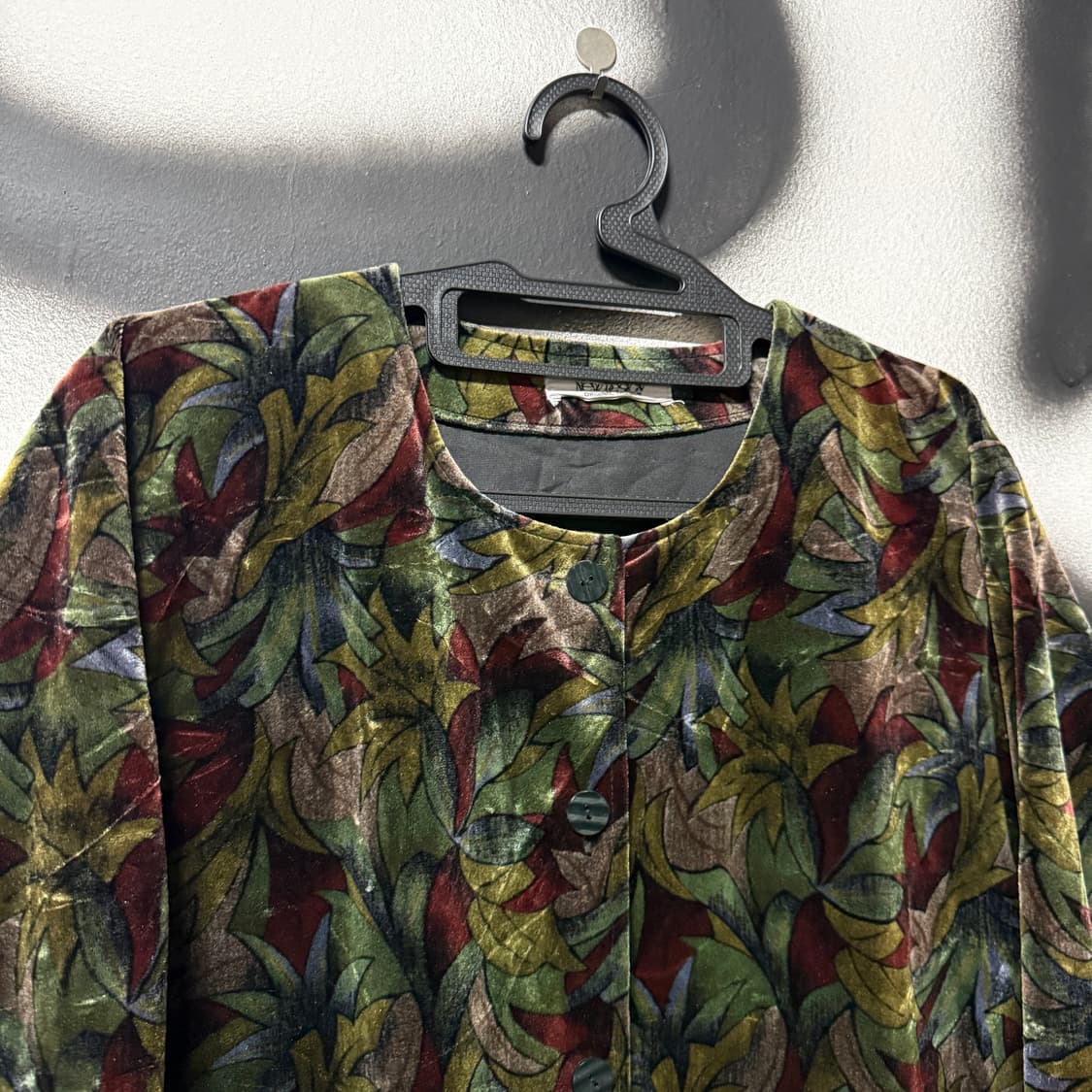 VTG 빈티지 톤다운 패턴 벨벳 자켓 상품이미지3