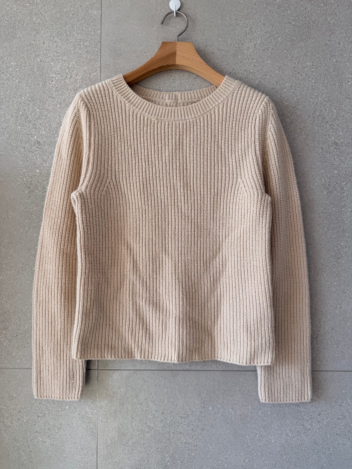 케서린로사 여성 긴팔 니트 울혼방 베이지 상품이미지1