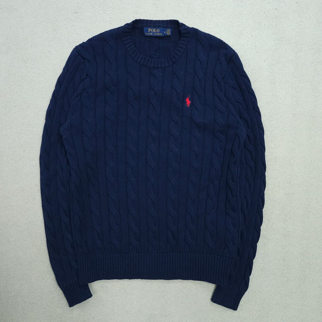 폴로 랄프 로렌 신형 케이블 니트 M 네이비 상품이미지1