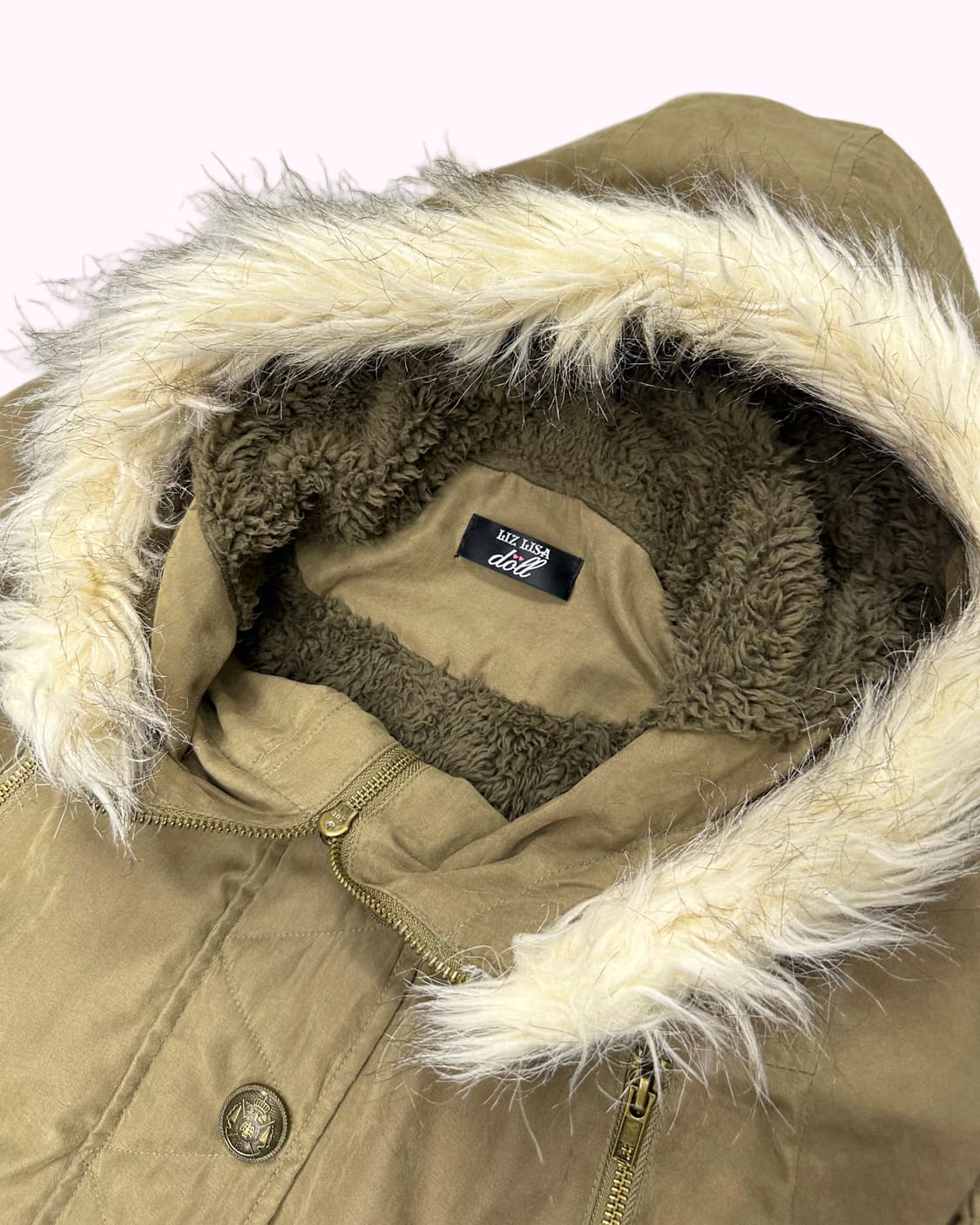 LIZ LISA DOLL khaki fur hood parka 상품이미지5
