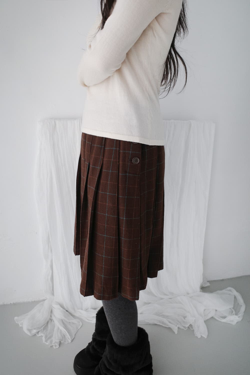 check pleats skirt  상품이미지7