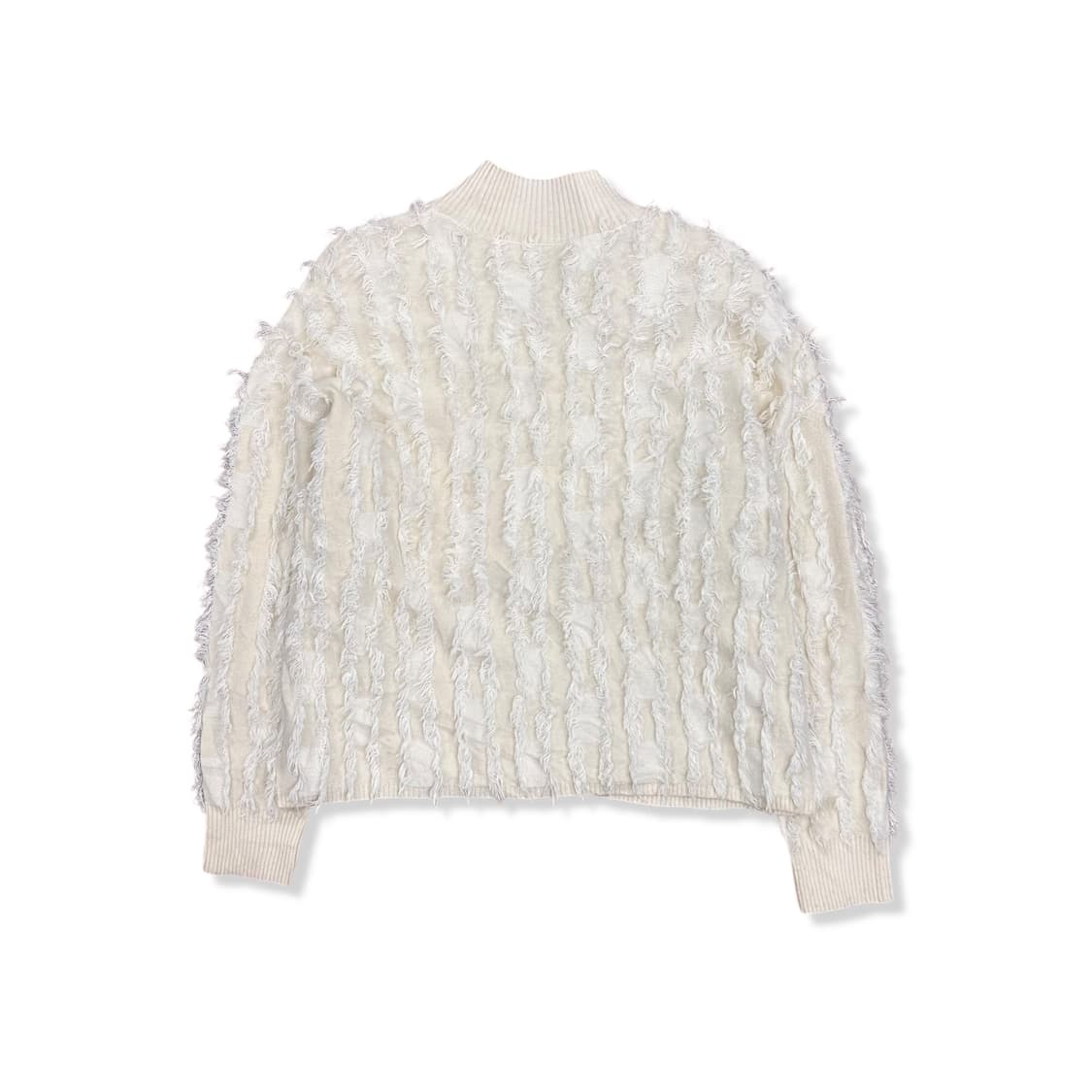 Ray BEAMS Full Fringe  Ivory Turtleneck  상품이미지2