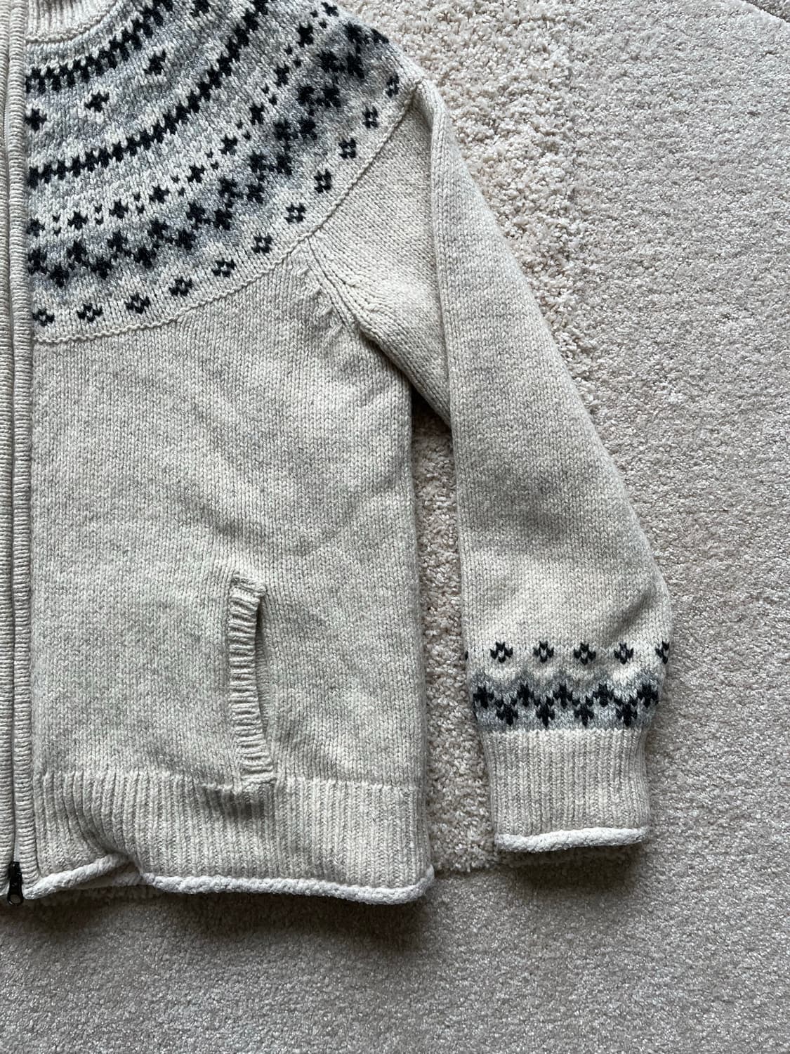 엘엘빈 노르딕 패턴 램스울 니트 집업 (100-103) 상품이미지4