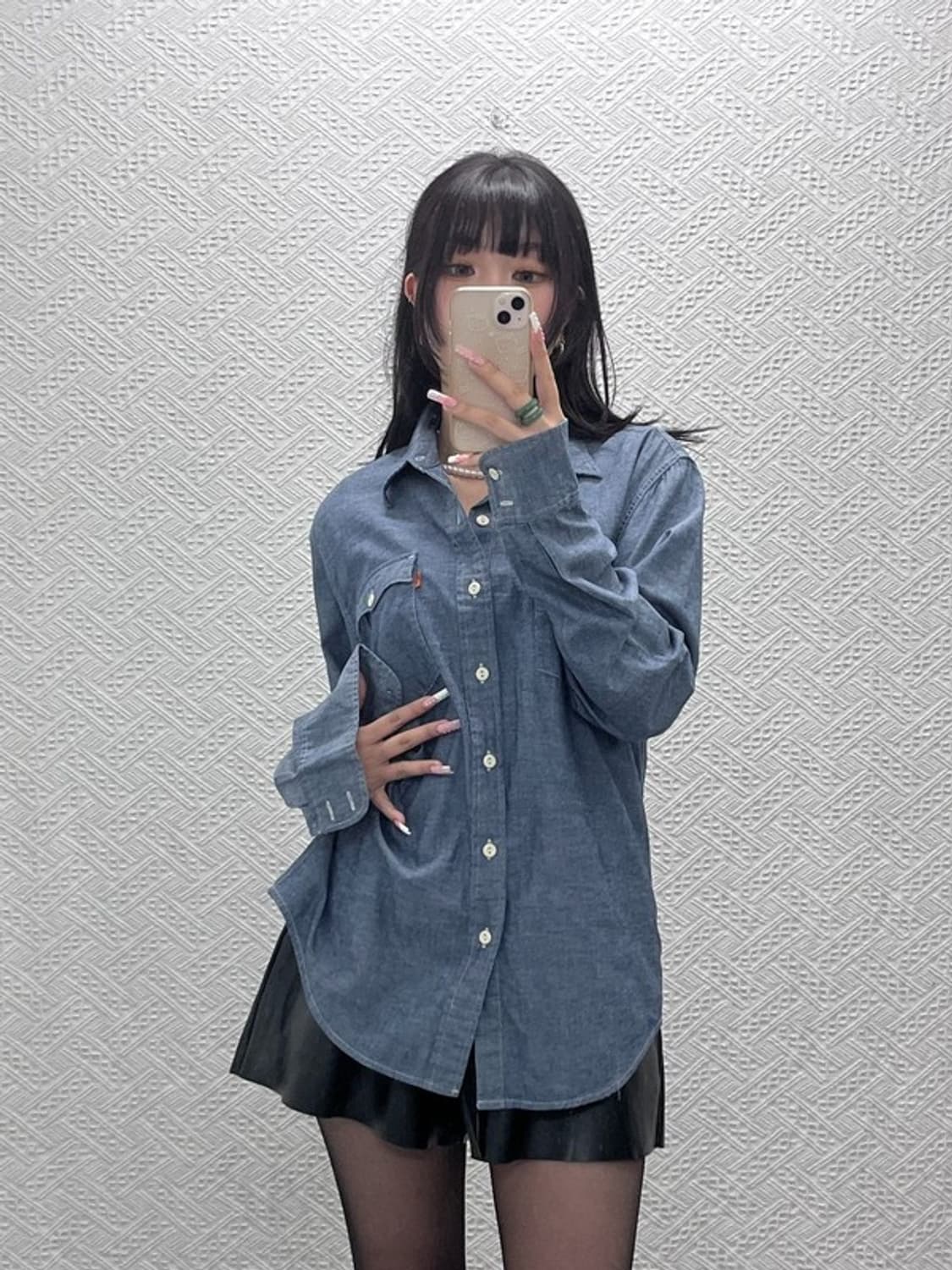 리바이스 컨트리 웨스턴 샴브레이 포켓 워크 셔츠 L C12292 상품이미지1