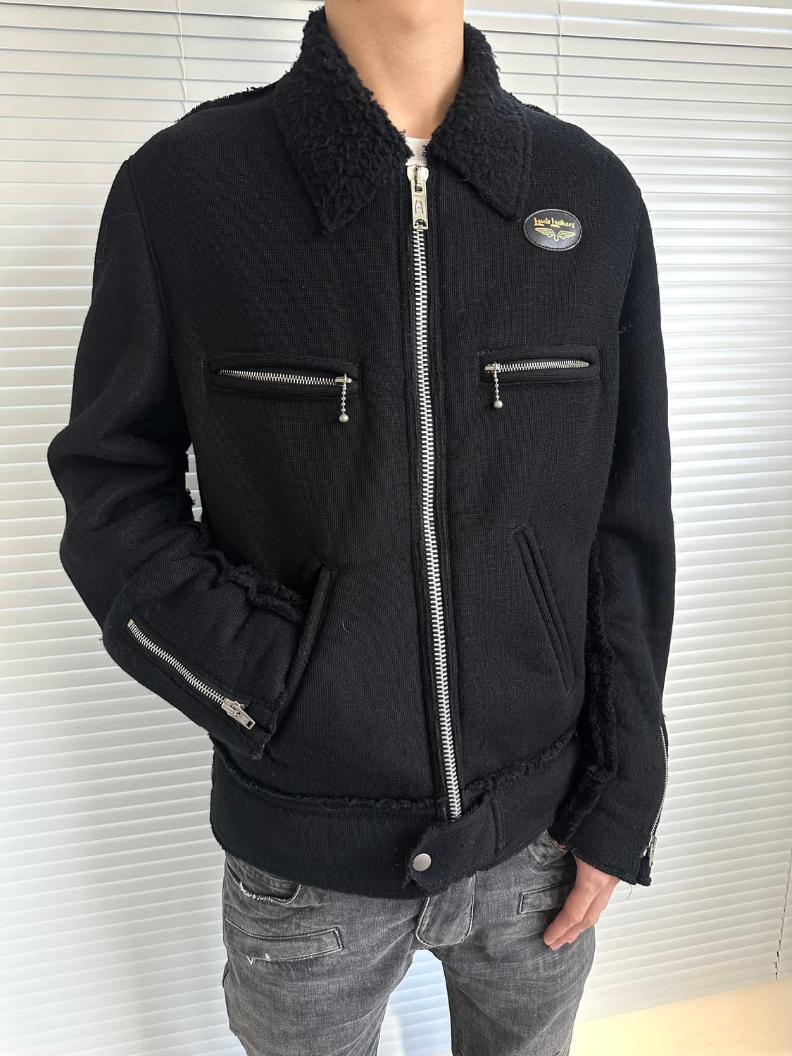 준야와타나베 x 루이스레더 측융 울 집업 자켓 상품이미지1