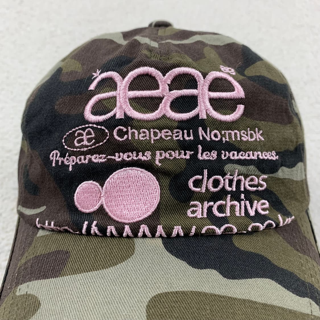 에이이에이이 자수로고 카모 볼캡 상품이미지3