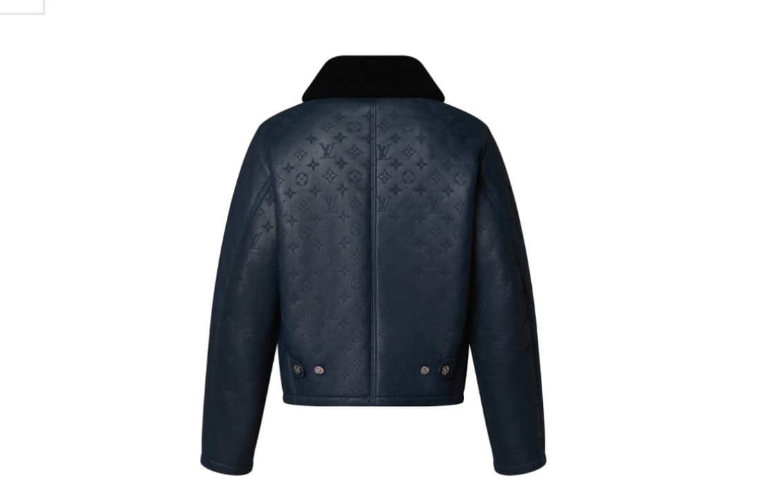 [54사이즈] 루이비통 시어링 자켓 무스탕 네이비 상품이미지2