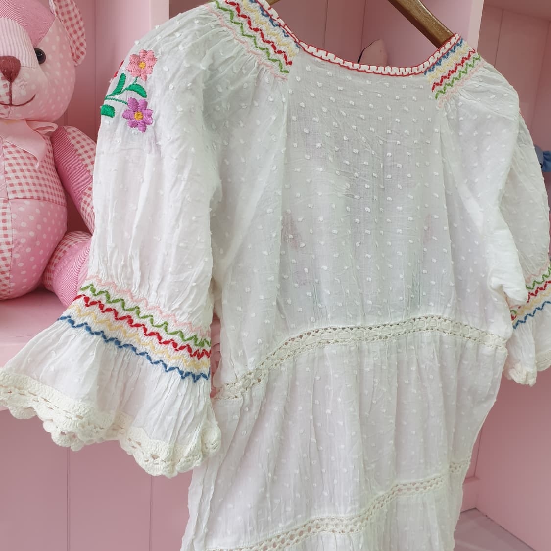 플라워 자수 코튼 원피스 상품이미지5