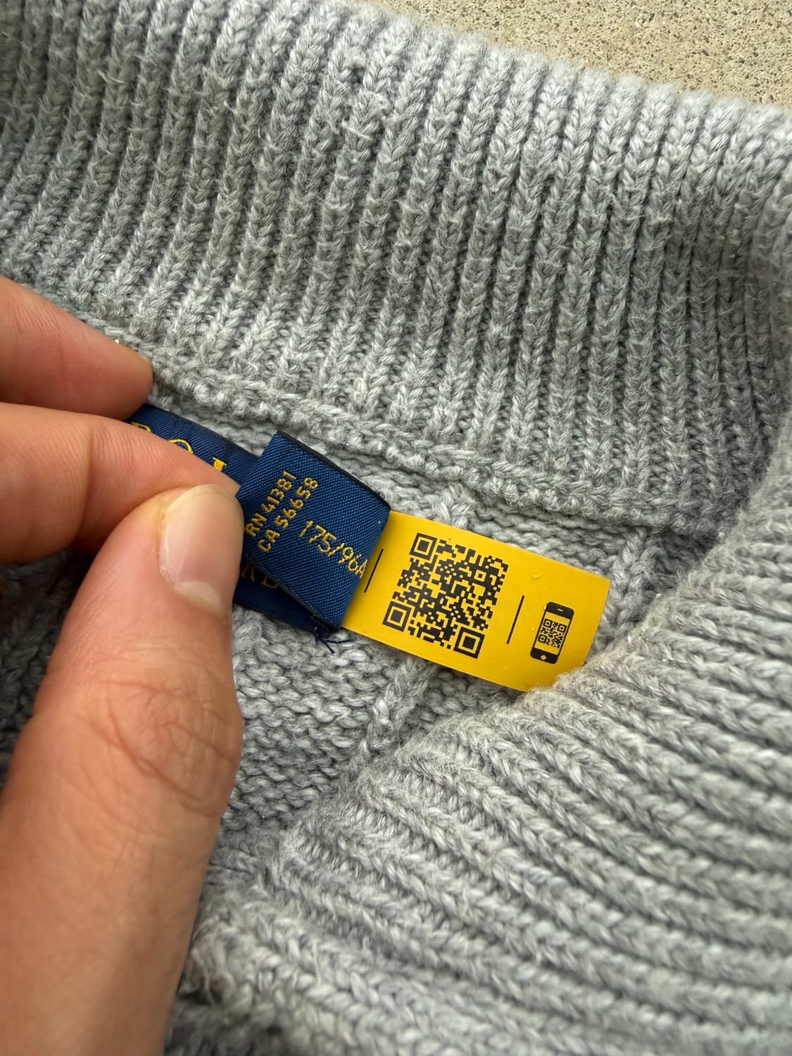 Polo by Ralph Lauren 폴로 랄프로렌 반집업 케이블 니트 상품이미지5