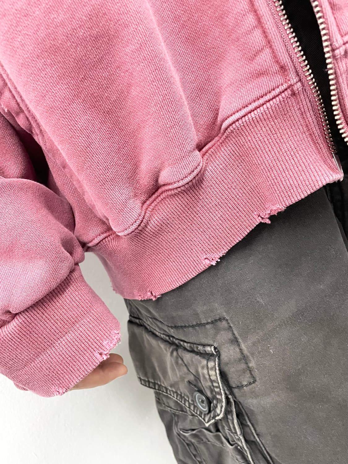 미드나잇무브 플라워 데미지 후드집업 상품이미지4