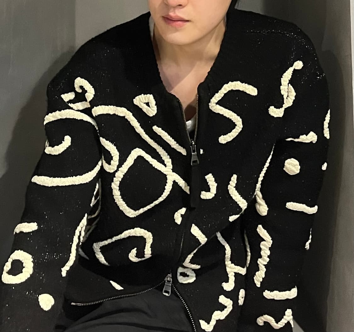 ADSB 앤더슨벨 ADSB 로고 크루넥 스웨터 블랙 상품이미지4