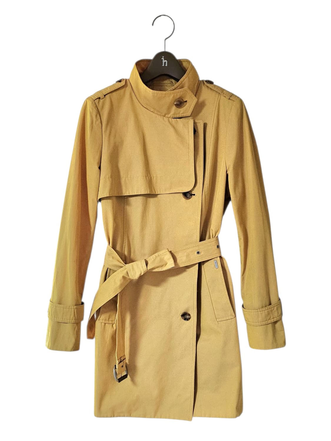 봄추천 | 헤지스 레이디스 옐로우 하프 트렌치코트 55 | 고급라인 상품이미지2