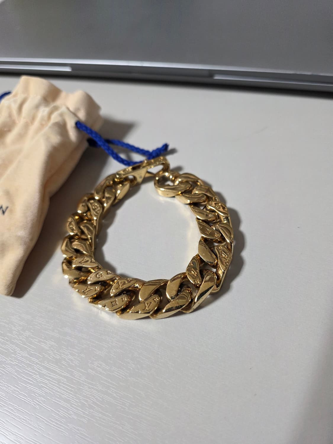 [M]23ss 루이비통 체인링크 금장 팔찌 상품이미지2