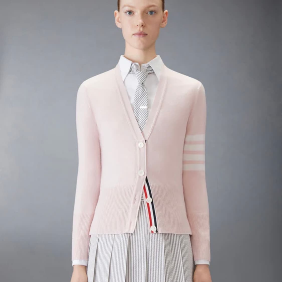 [S+급/40] 톰브라운 사선완장 캐시미어 여성 가디건 상품이미지8