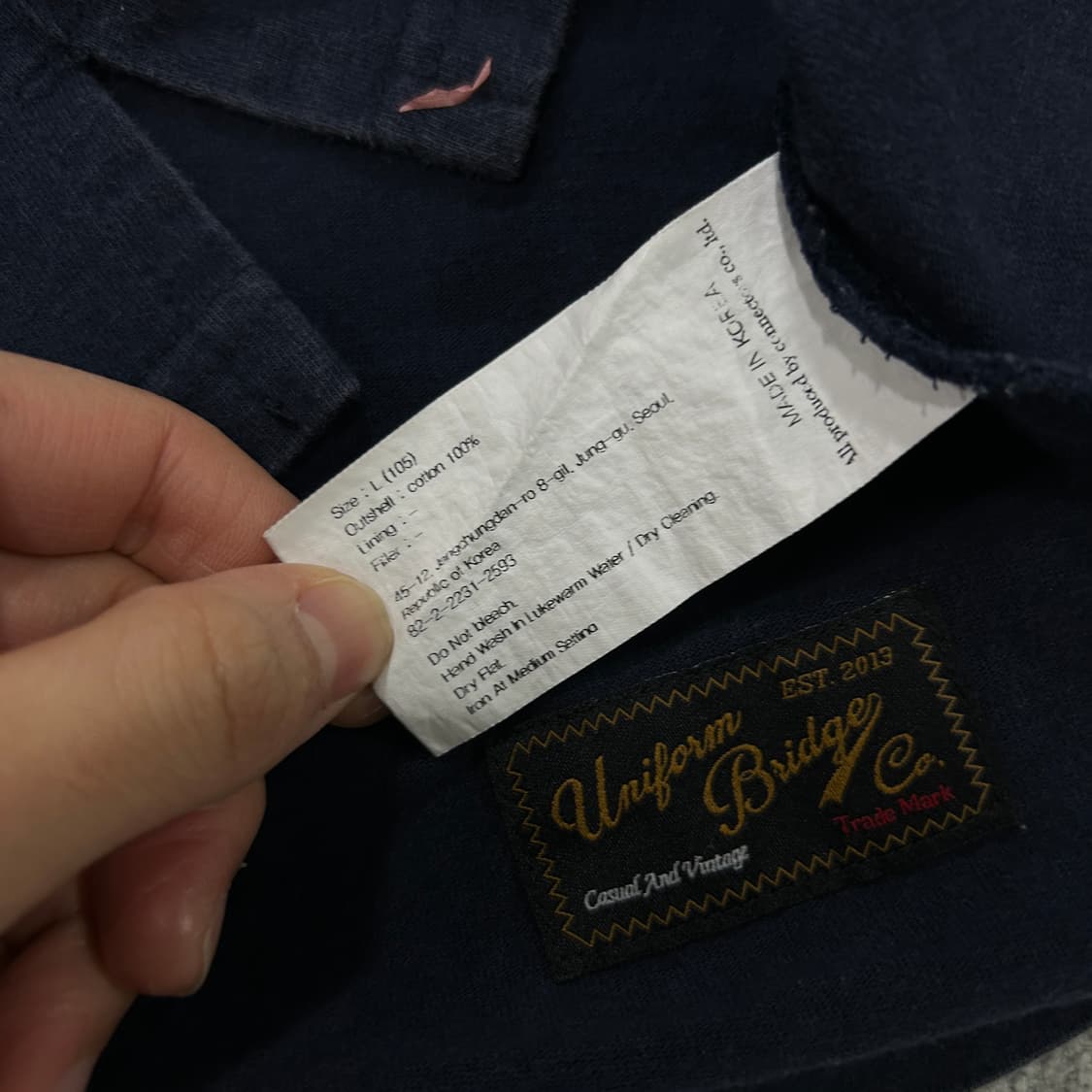 유니폼브릿지 1960 프린팅 반팔 티셔츠 네이비 100 상품이미지3