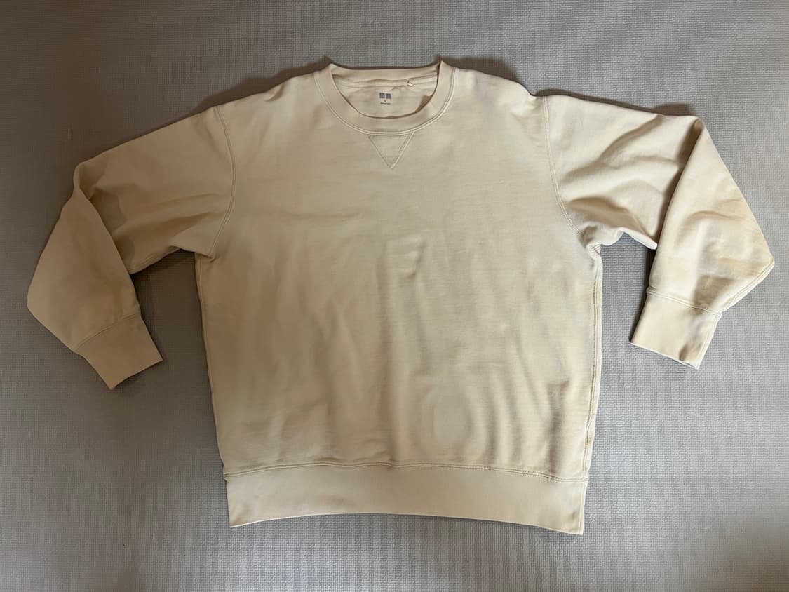 무료배송 - 유니클로 스웨트셔츠 맨투맨(아이보리) XL 상품이미지1