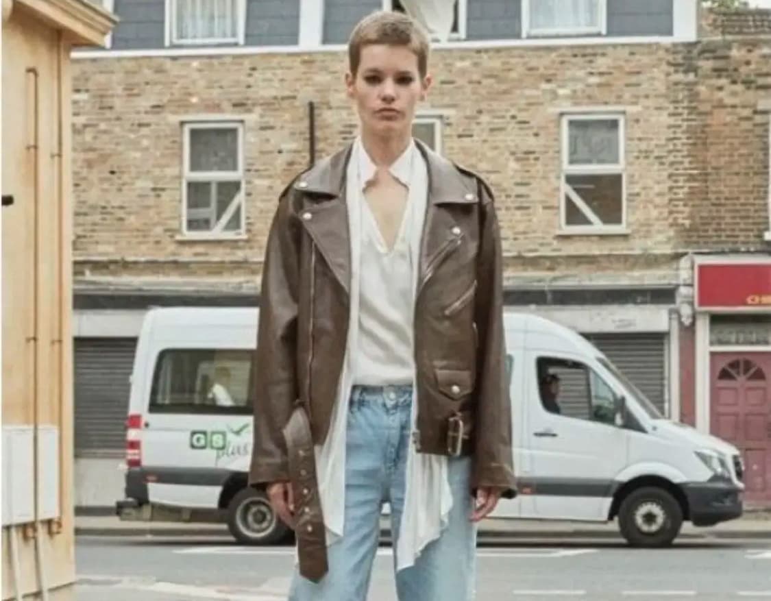 인스턴트펑크 브라운 양가죽 라이더 자켓 상품이미지1