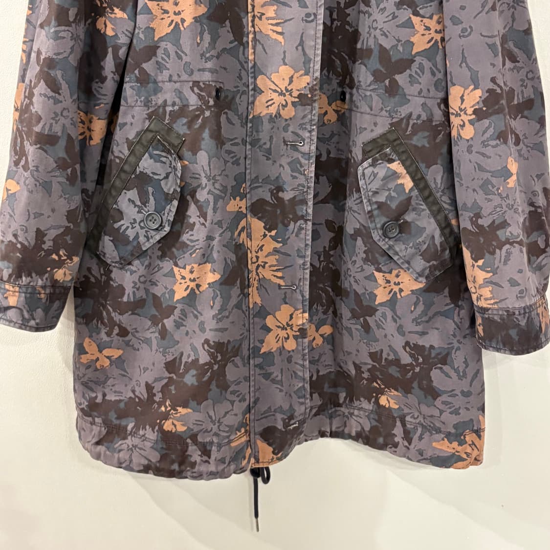 Thursday Island 꽃무늬 후드 롱 코트 상품이미지2