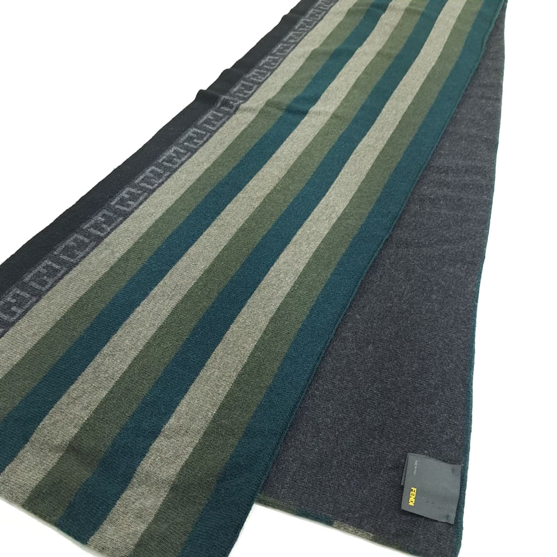 MX300 펜디 스트라이프 FF 패턴 울 캐시미어 목도리 머플러 상품이미지2