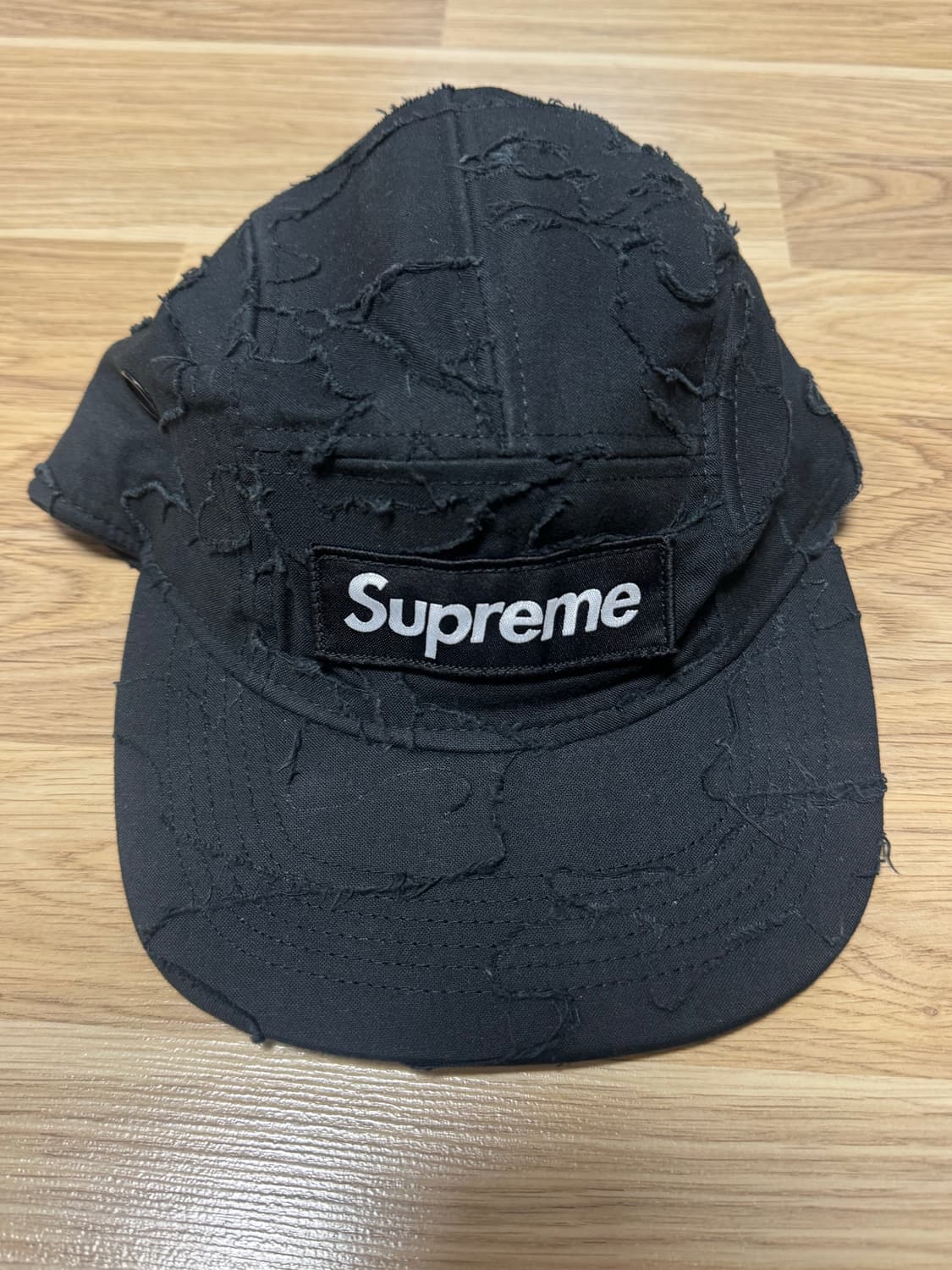 슈프림 레이어드 카모 캠프캡 블랙  상품이미지5