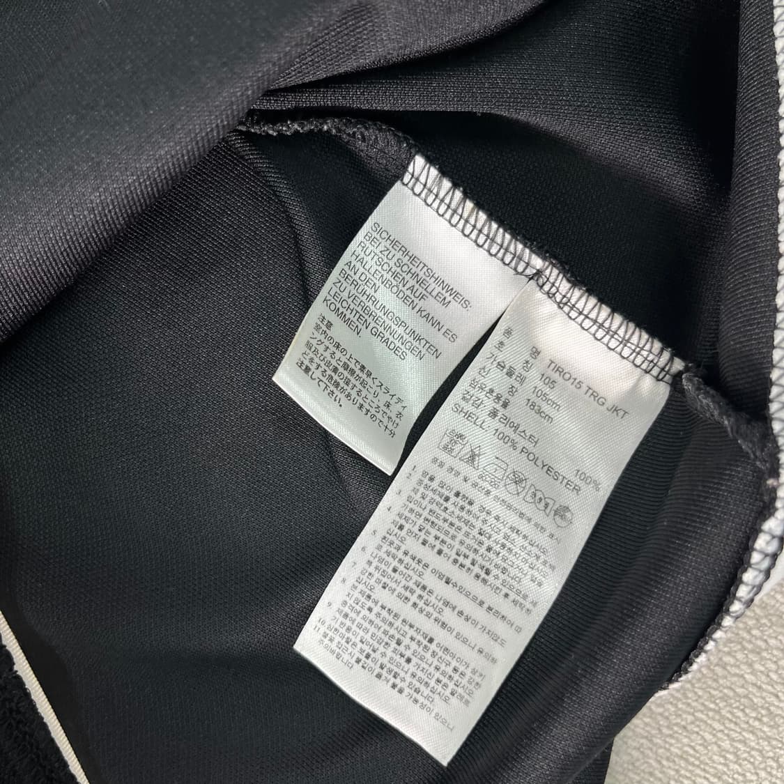 100 아디다스 티로 15 블랙 트랙탑 져지 상품이미지7