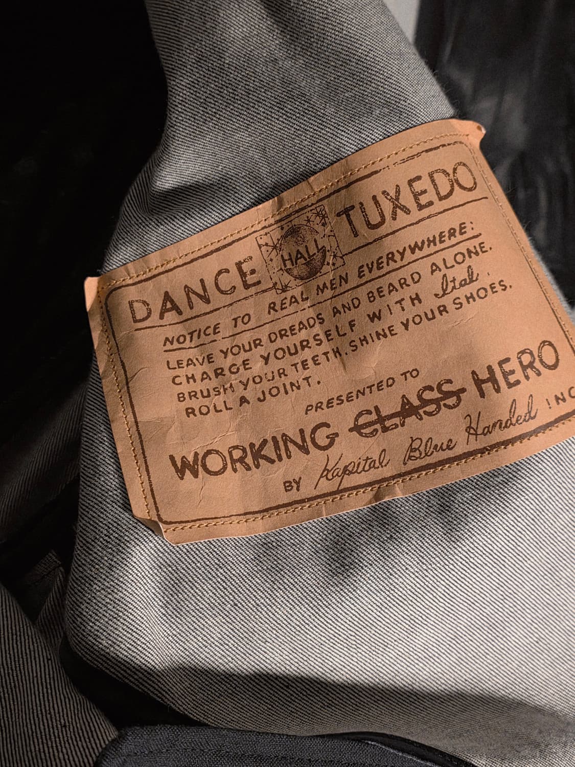 Kapital dance tuxedo denim jakcet 상품이미지5