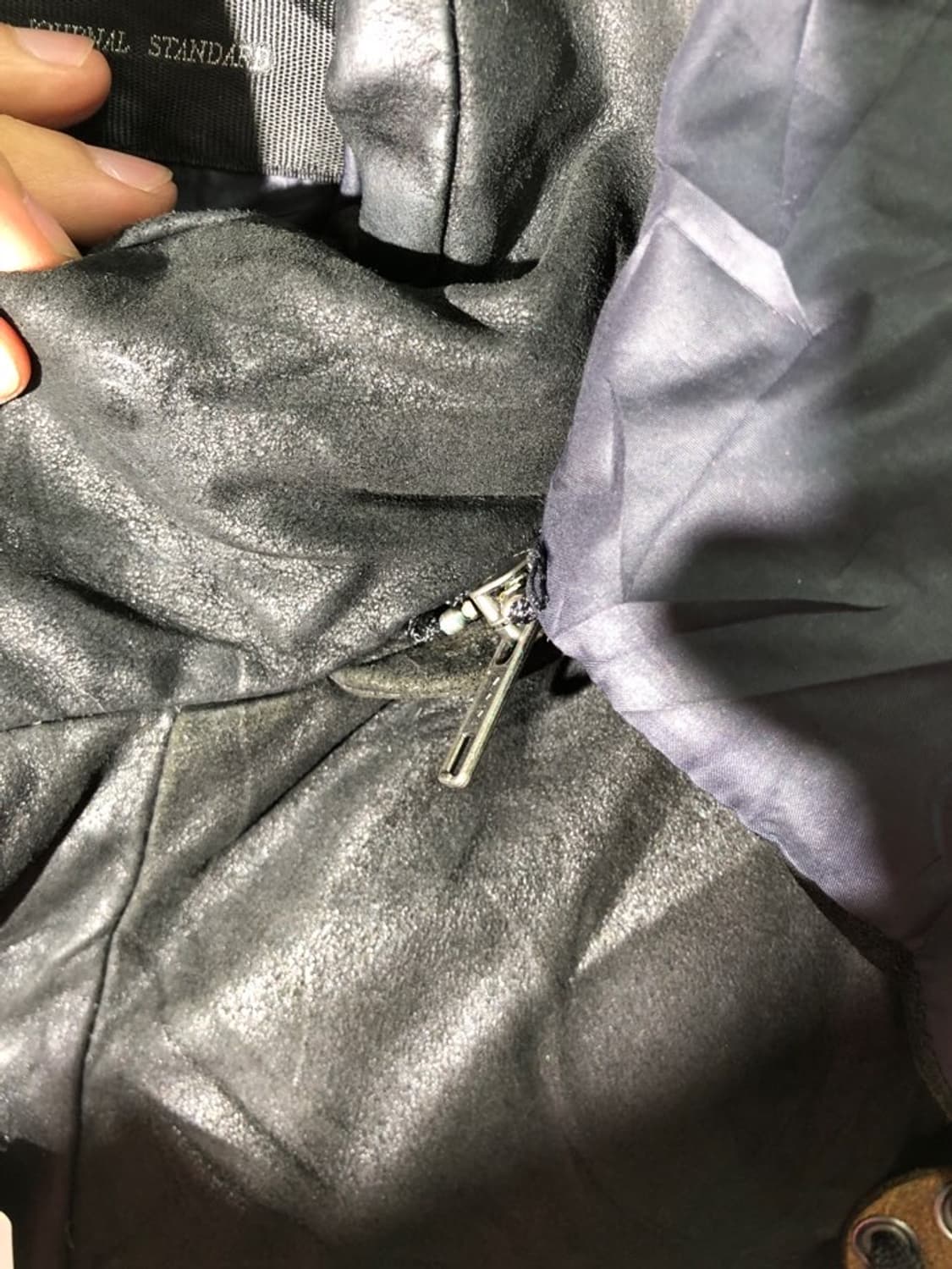 저널 스탠다드 리얼 레더 패딩 봄버 상품이미지3