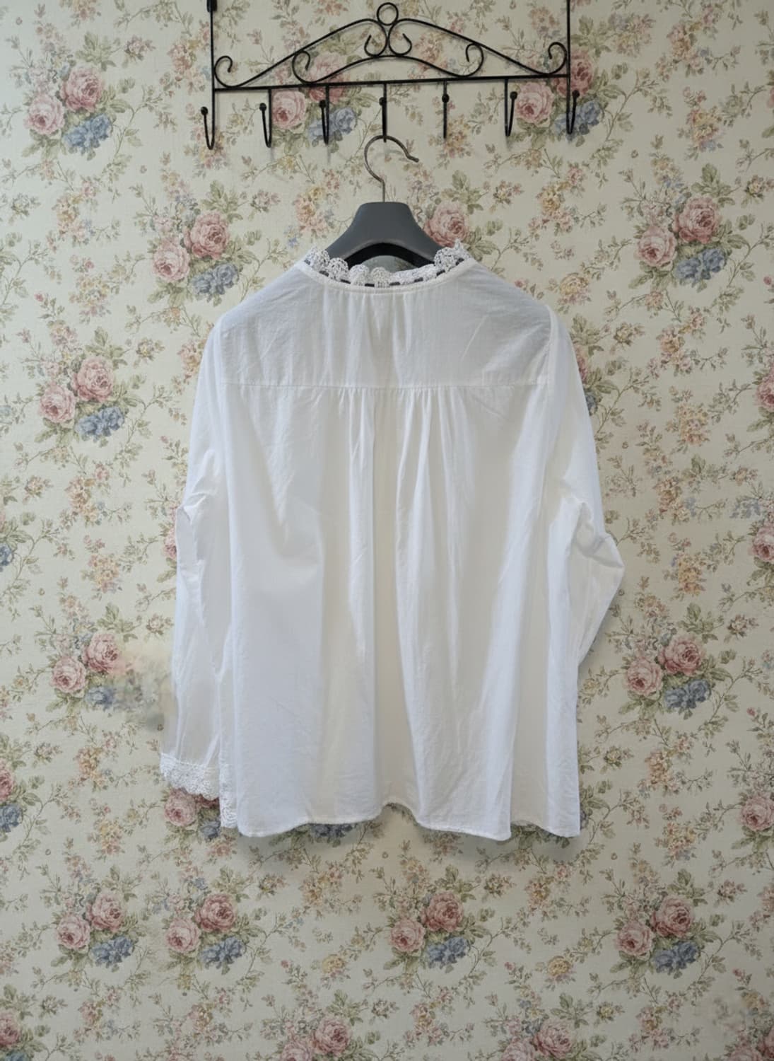 화이트 레이스 블라우스 44 상품이미지2