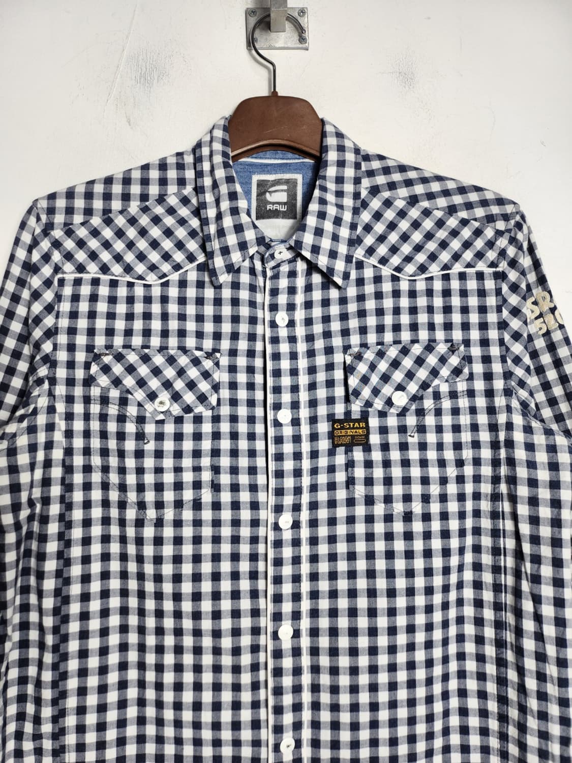 L G-Star RAW 스탁턴 파이핑 깅엄체크 셔츠 상품이미지2