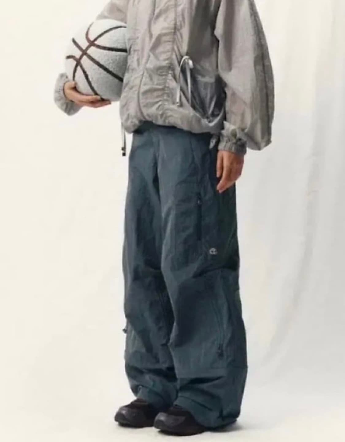 코이세이오 coyseio 레이스 스트링 팬츠 그레이 판매합니다! 상품이미지2