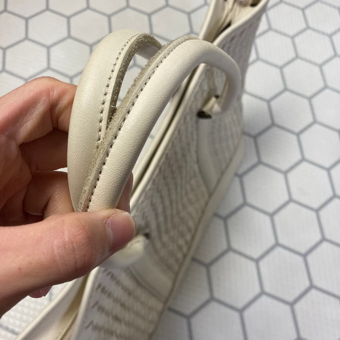 (os) 엘엘빈 우븐레더 토트백 아이보리 상품이미지2