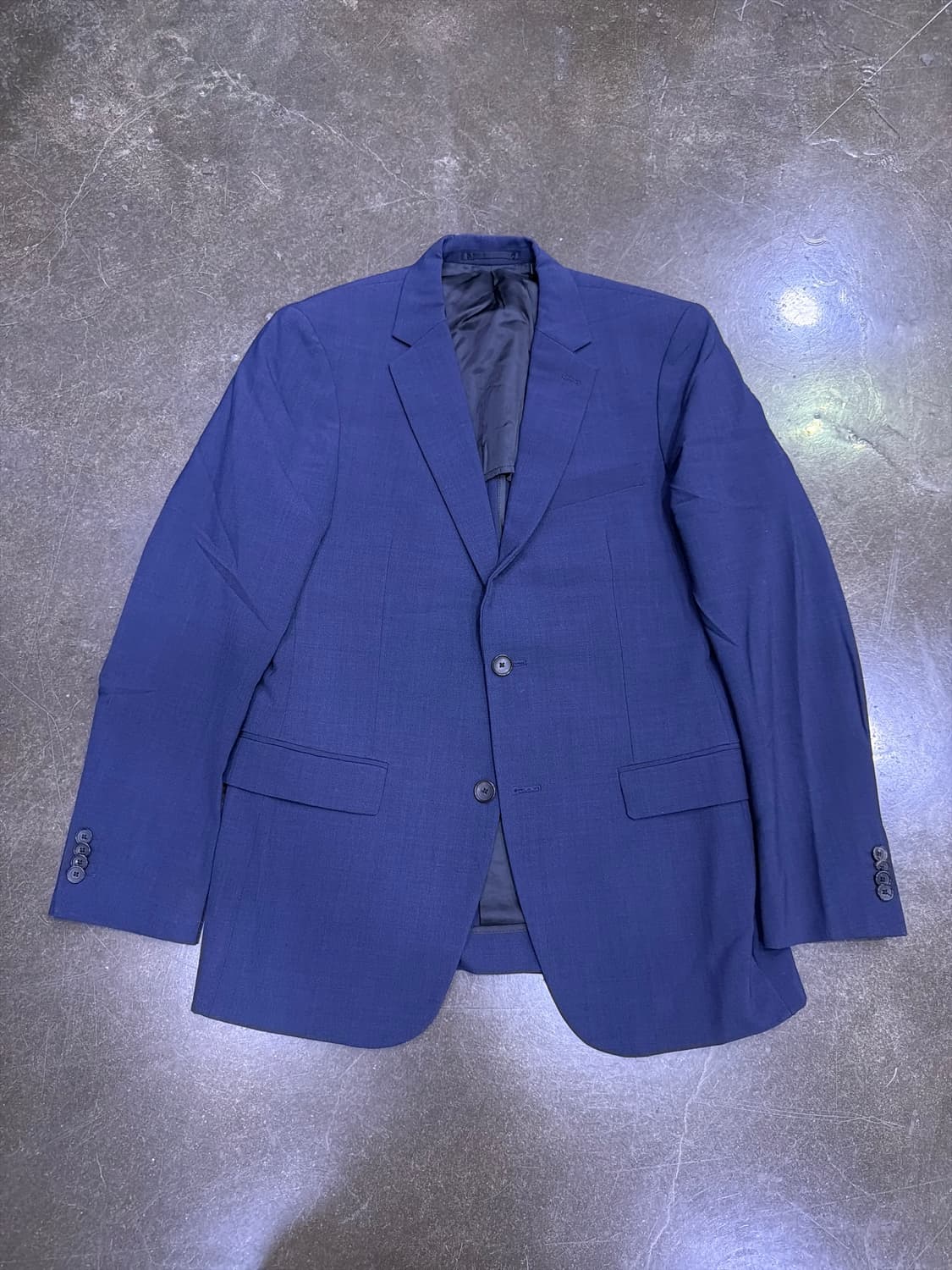 띠어리 울 블렌드 심플 싱글 블레이저 자켓 네이비 38R 상품이미지1