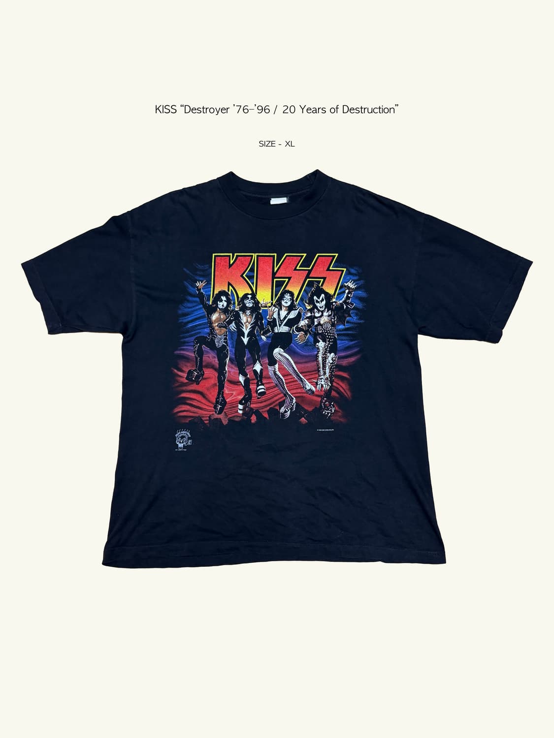 KISS “Destroyer ’ band t shirt XL 상품이미지1