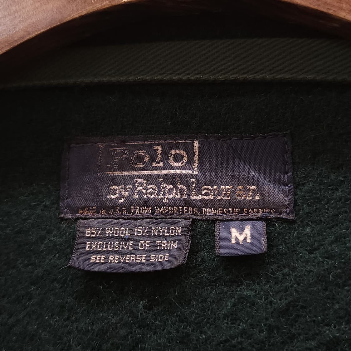 90s 폴로 랄프로렌 롱 더플코트 타탄 체크 made in USA M 상품이미지5