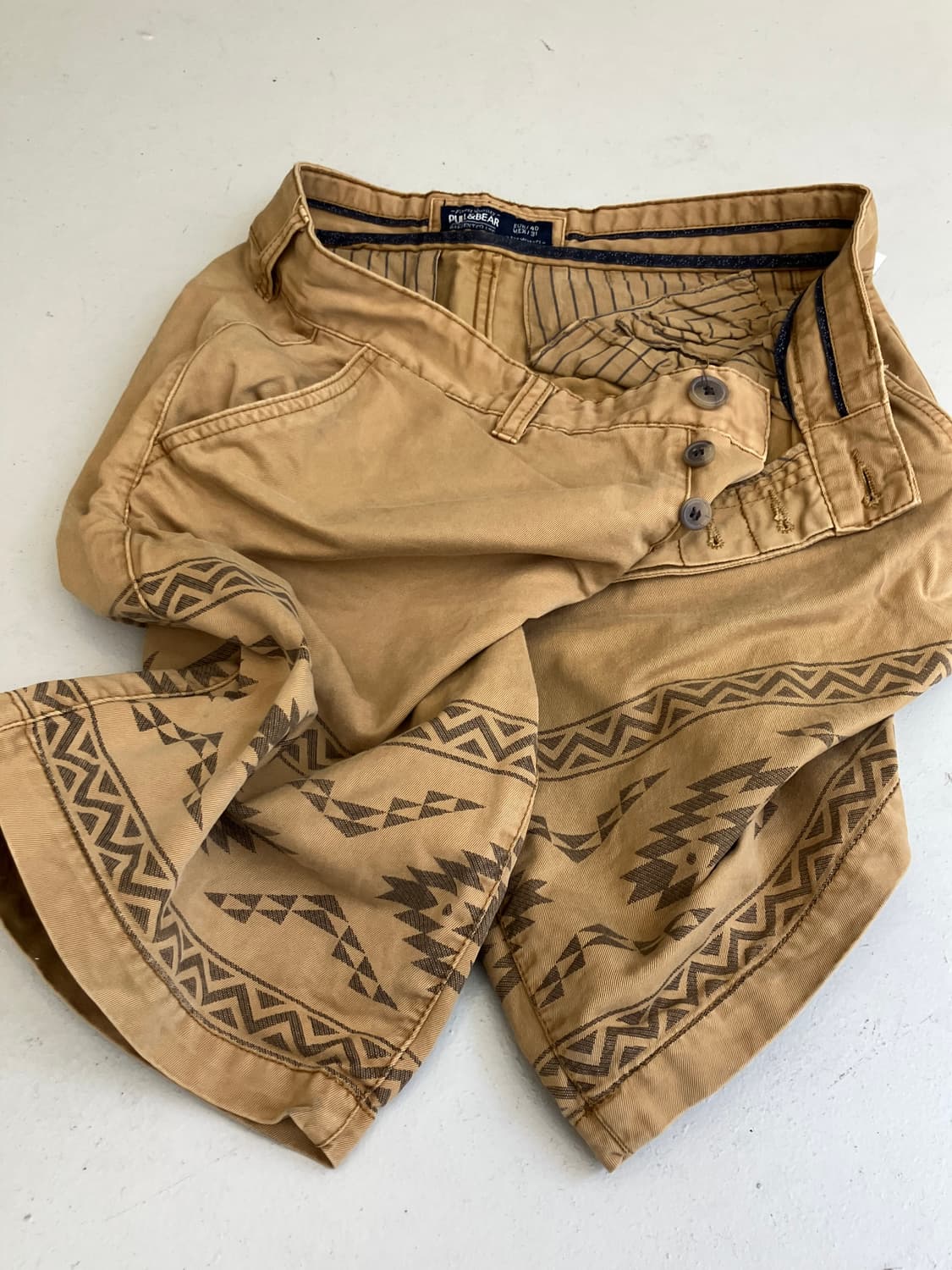 Pull&Bear 에스닉 패턴 치노 쇼츠 팬츠 32 상품이미지6