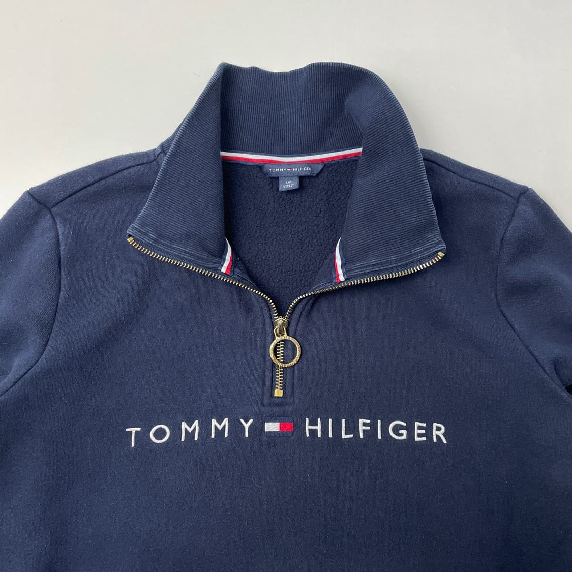 [중고] 타미힐피거 여성 네이비 하프집업 맨투맨 S 상품이미지2