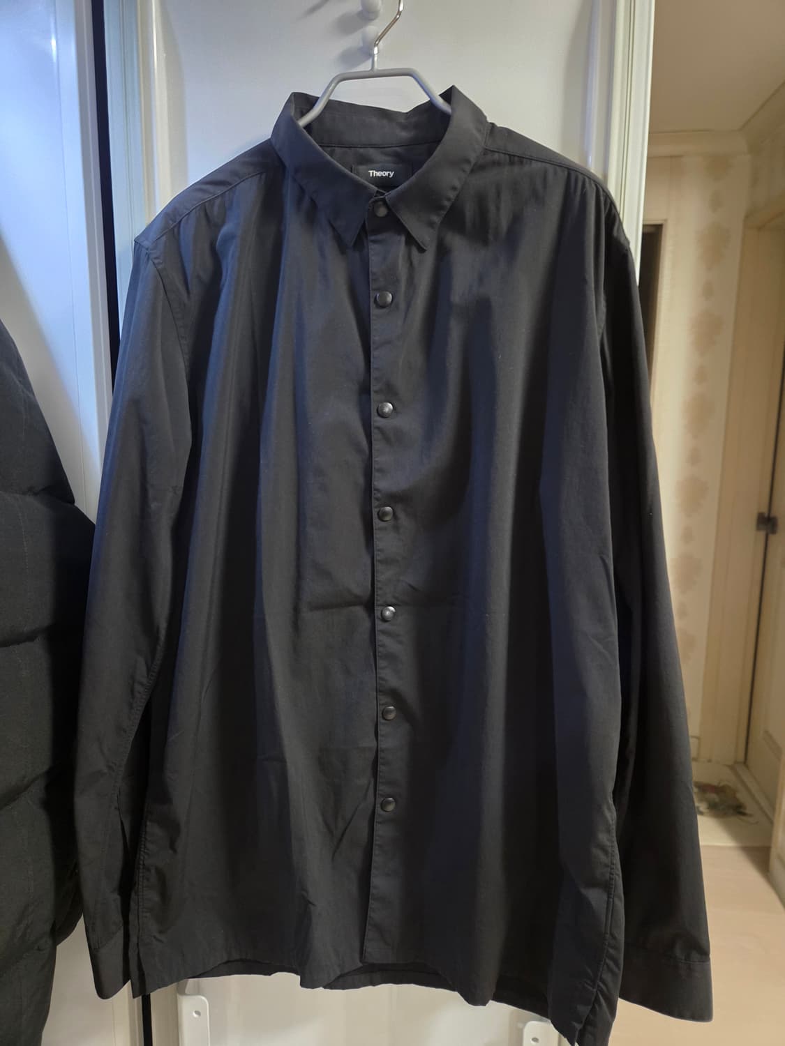 [M] 띠어리 나일론 스판 오버셔츠 (블랙) 상품이미지1