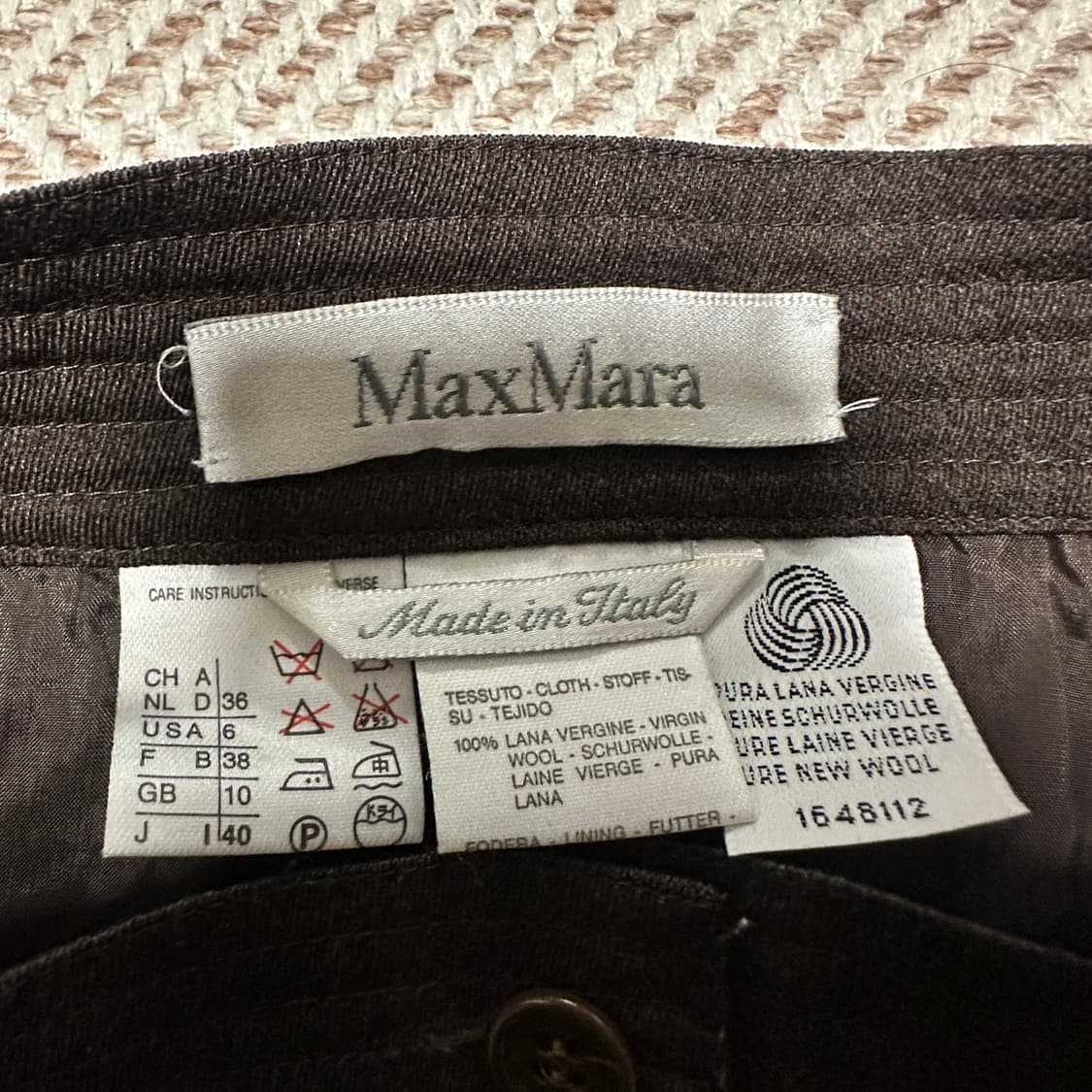 MAX MARA italy made wool skirt brown 상품이미지3