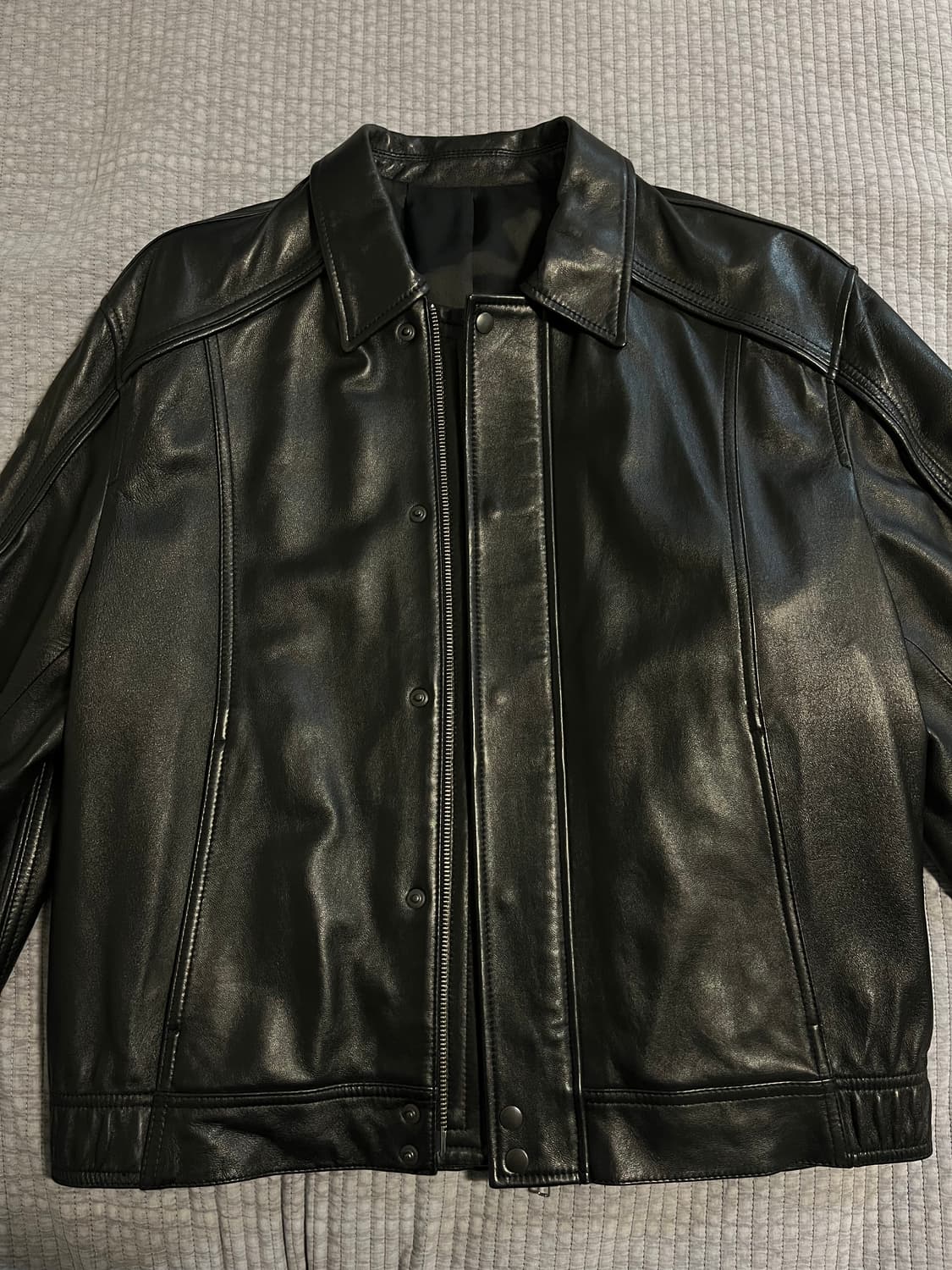 M) 유스 레더 봄버  상품이미지4