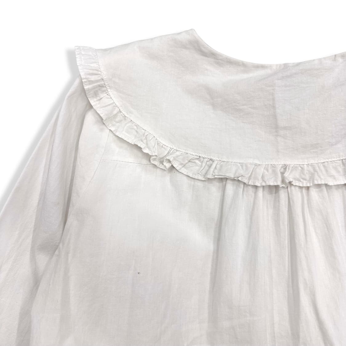 Wide Frill Neck Girlish Blouse 상품이미지5