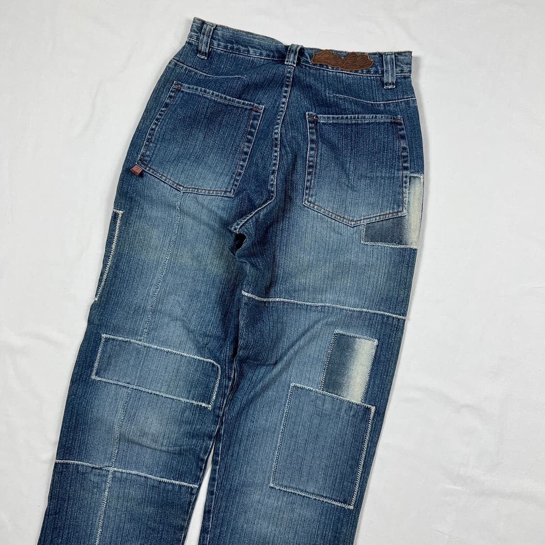 90‘s 펠레펠레 pelle pelle 패치워크 데님팬츠 청바지 상품이미지8