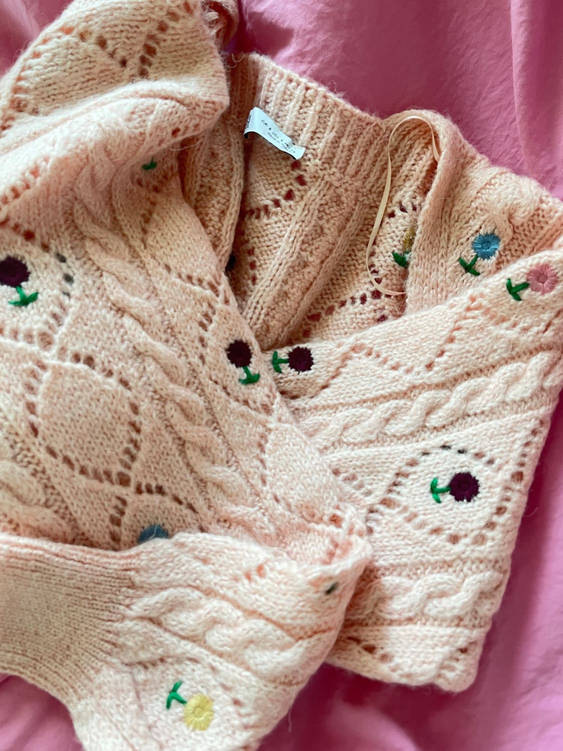 자라 플라워 니트 볼레로 가디건 상품이미지3