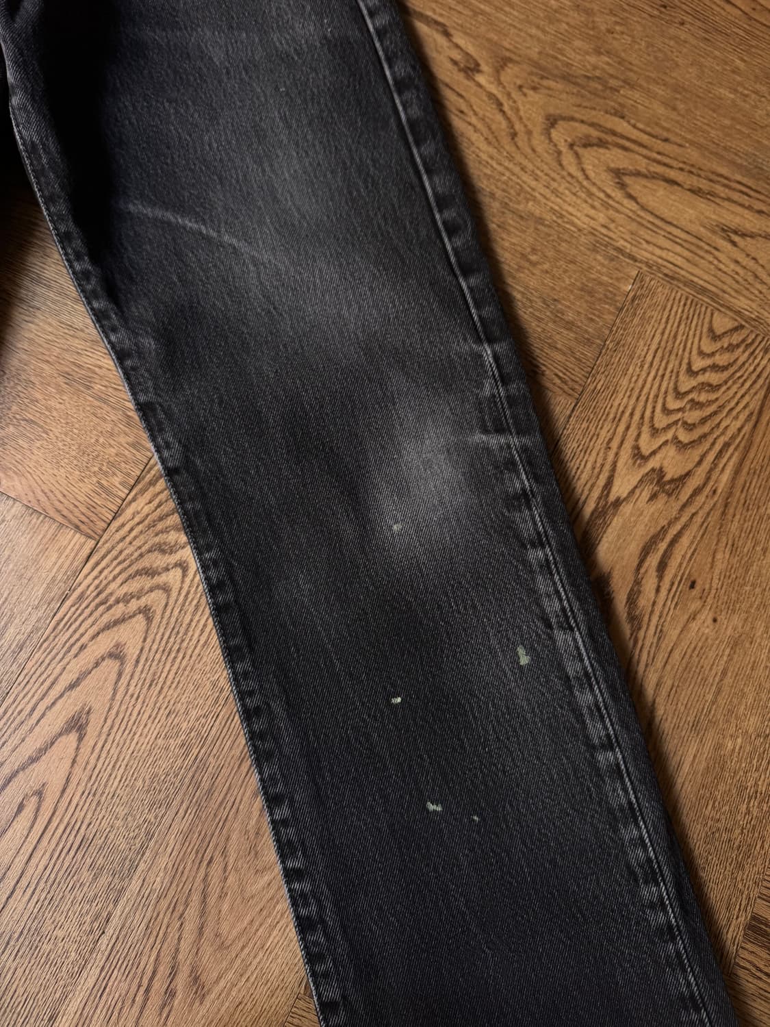 [33]리바이스 501 빈티지 페이딩 스트레이트 흑청 데님 팬츠 상품이미지4